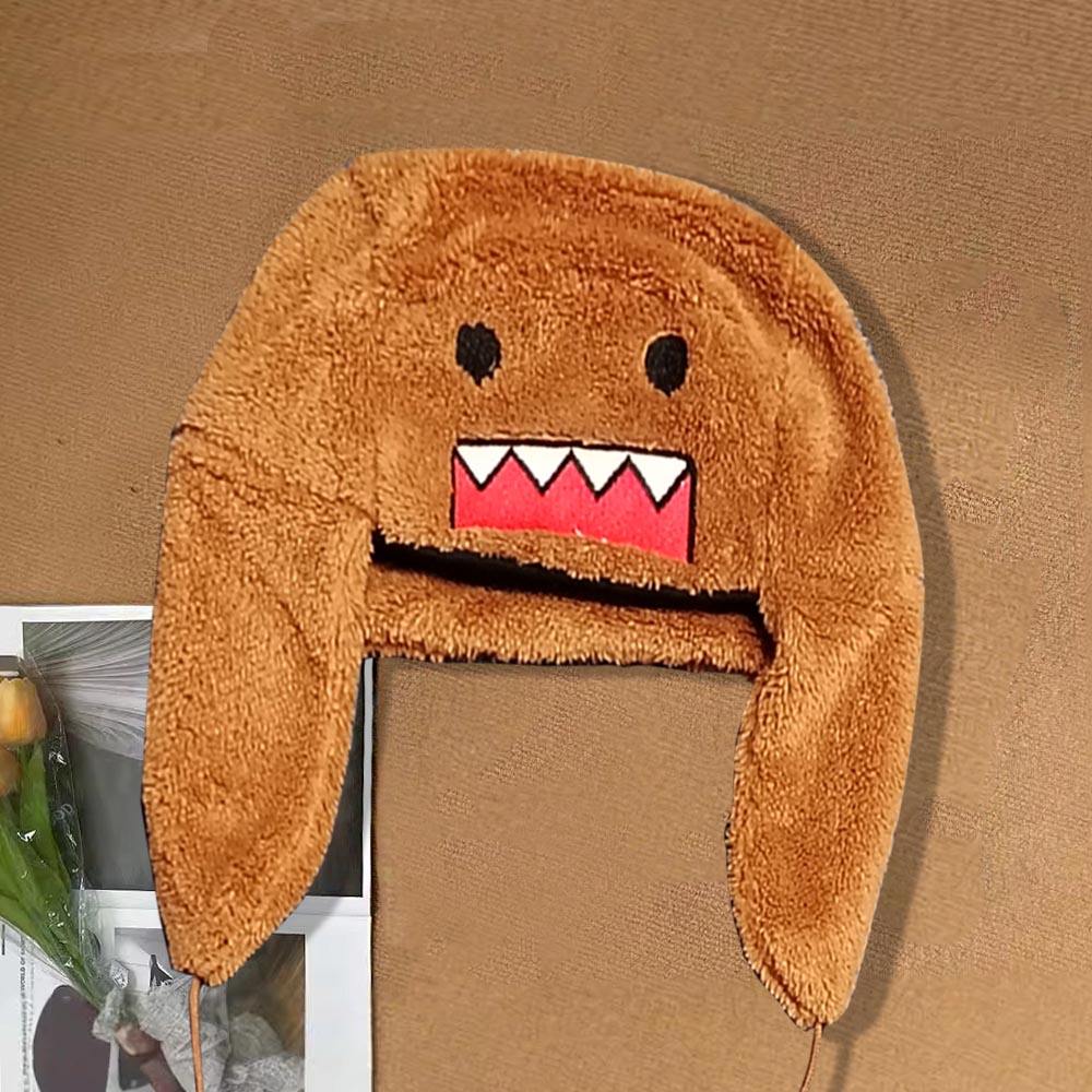 Winter Trapper Hat - Cartoon Monster Faux Fur Trapper Hat