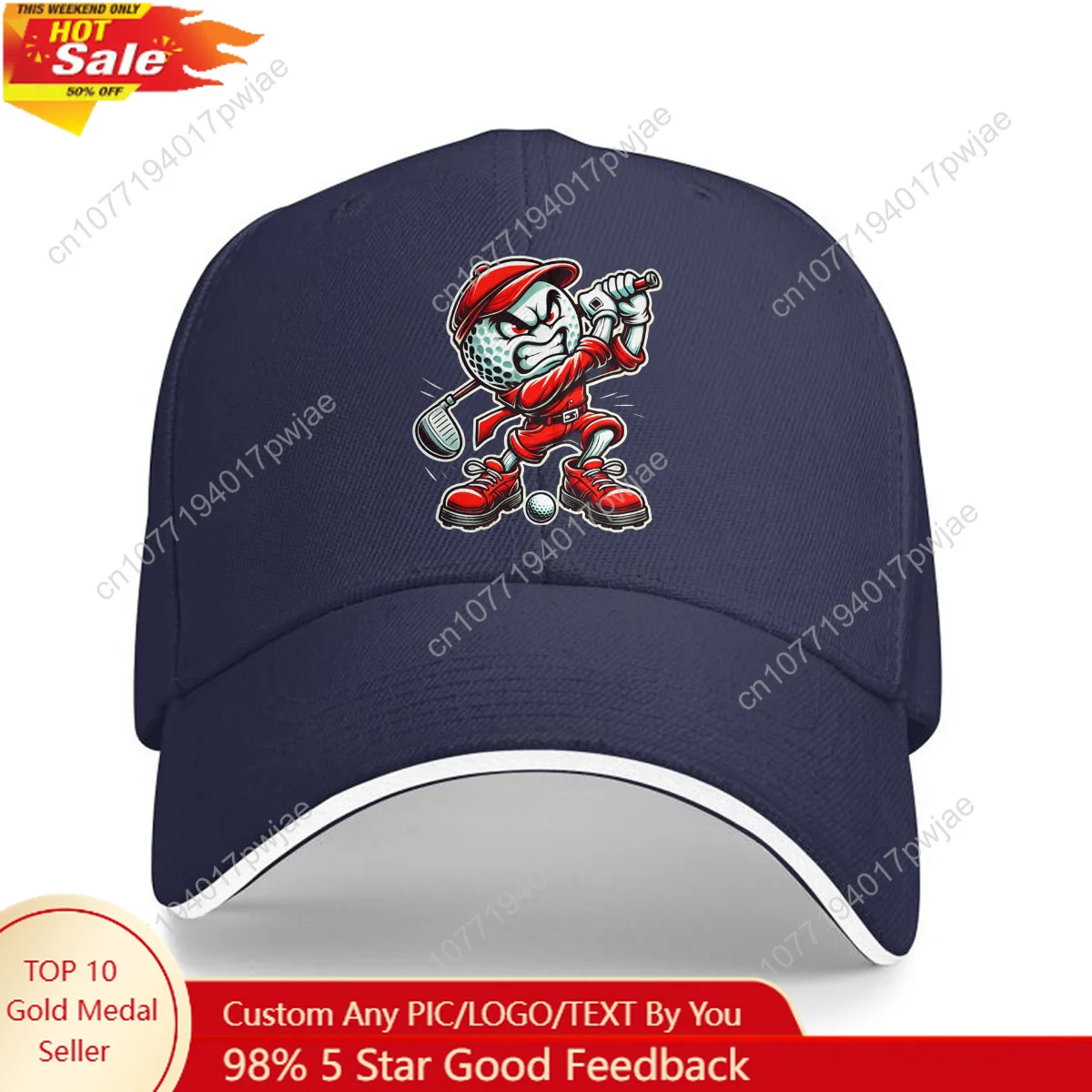 Dad Hat Cotton - Breathable Men's Trucker Cap with Gole