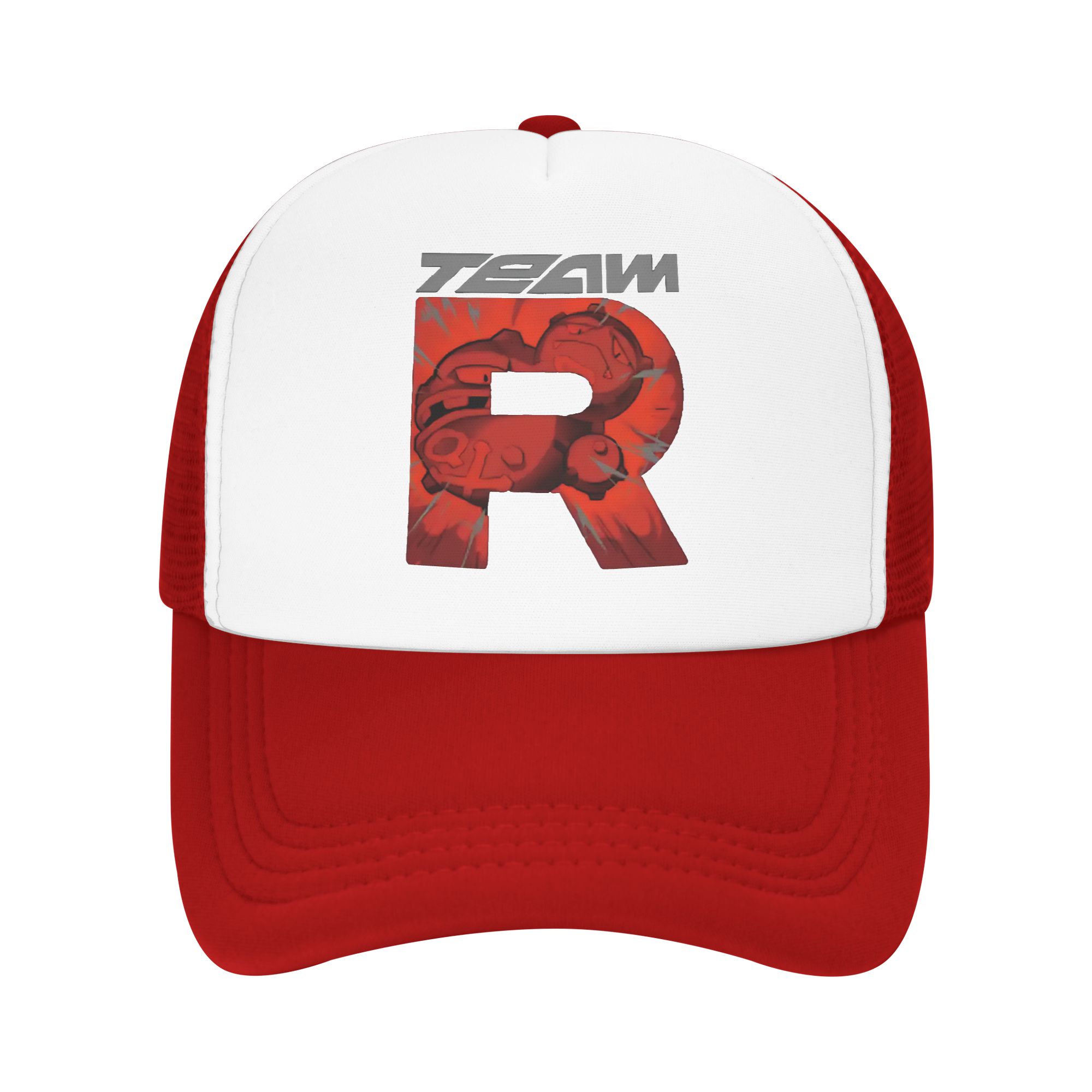 team rocket logo letter R POKE - Trucker Cap Mesh บทวิจารณ์และราคา