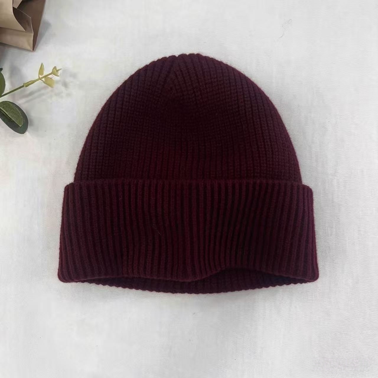 Navy Blue Ribbed Knit Thermal  - Beanie Cuffed Knit บทวิจารณ์และราคา