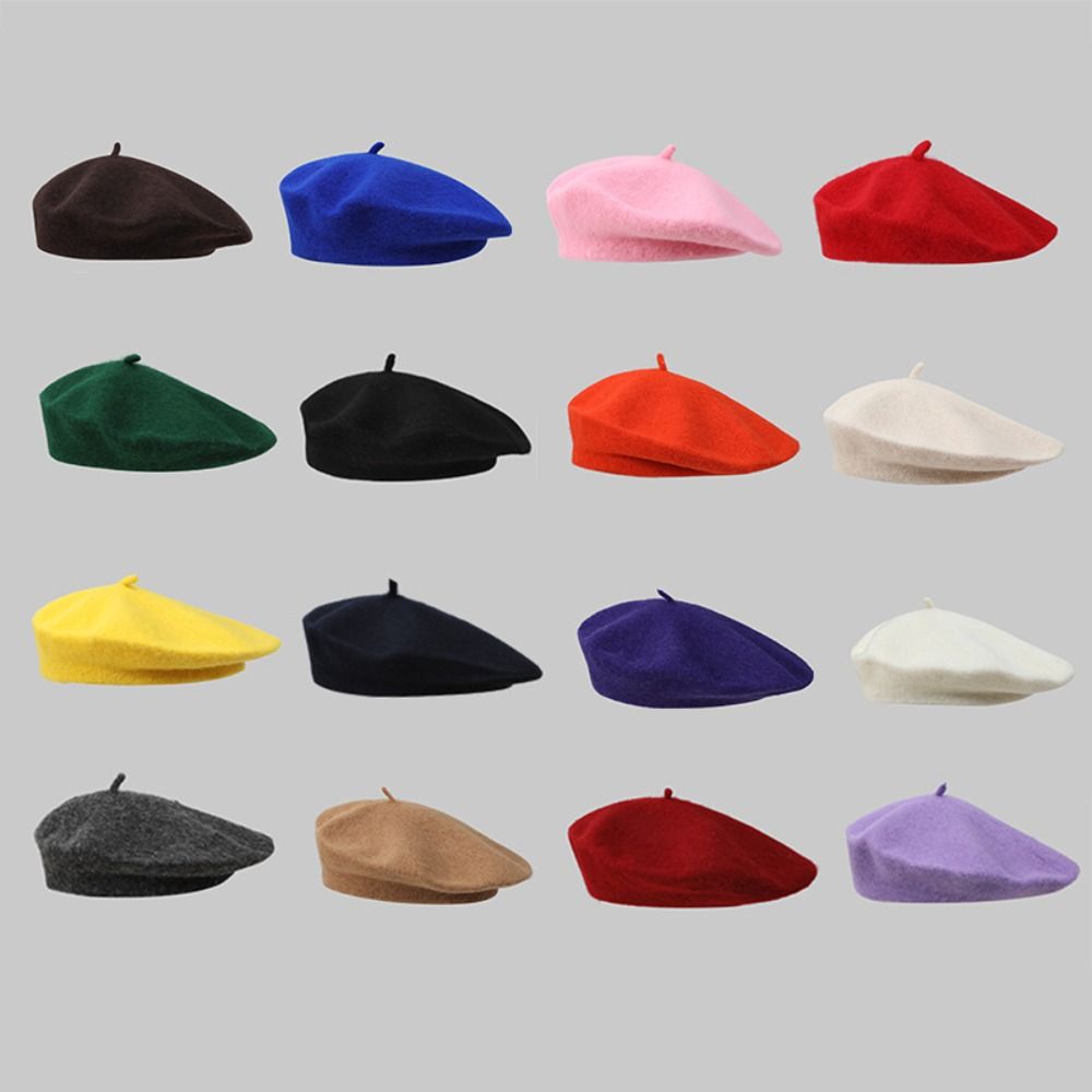 Autumn Lady Winter Warm Wool B - Beret French Wool บทวิจารณ์และราคา