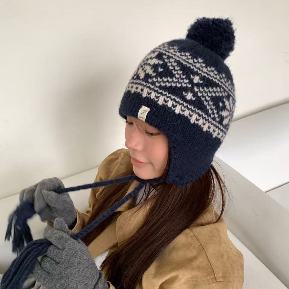 Winter Fair Isle Vintage Trapp - Trapper Hat Ear Flap บทวิจารณ์และราคา
