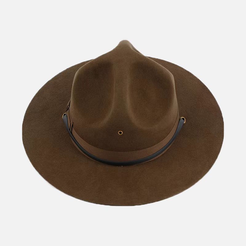100% wool wide-brimmed hat; in - Fedora Hat Wool บทวิจารณ์และราคา
