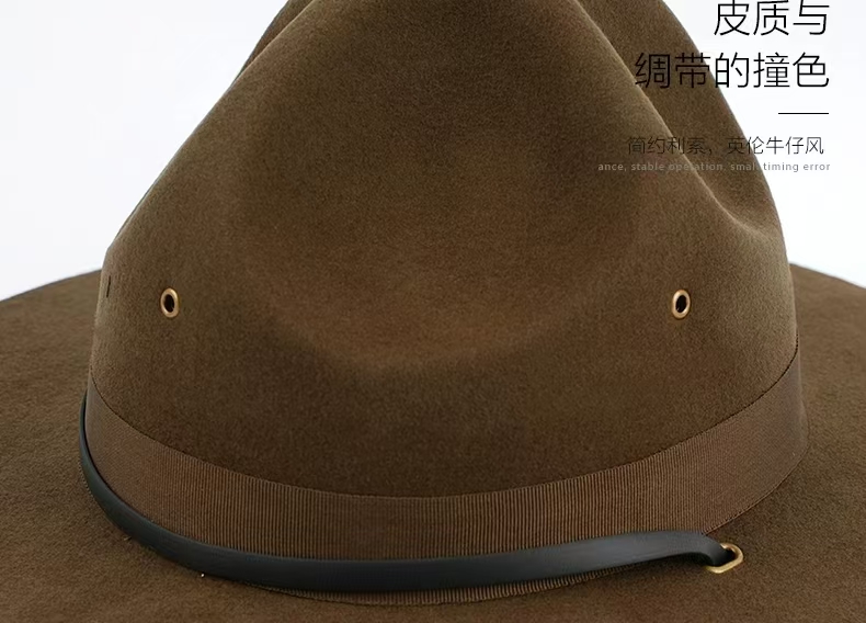 100% wool wide-brimmed hat; in - Fedora Hat Wool บทวิจารณ์และราคา