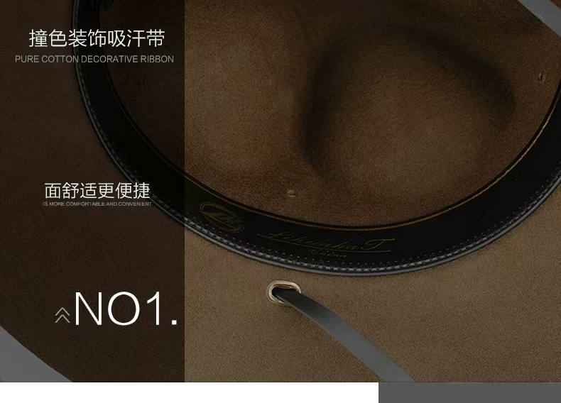 100% wool wide-brimmed hat; in - Fedora Hat Wool บทวิจารณ์และราคา