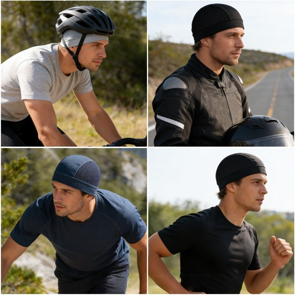 Casual Thin Mesh Skull Beanie  - Skull Cap Helmet Liner บทวิจารณ์และราคา