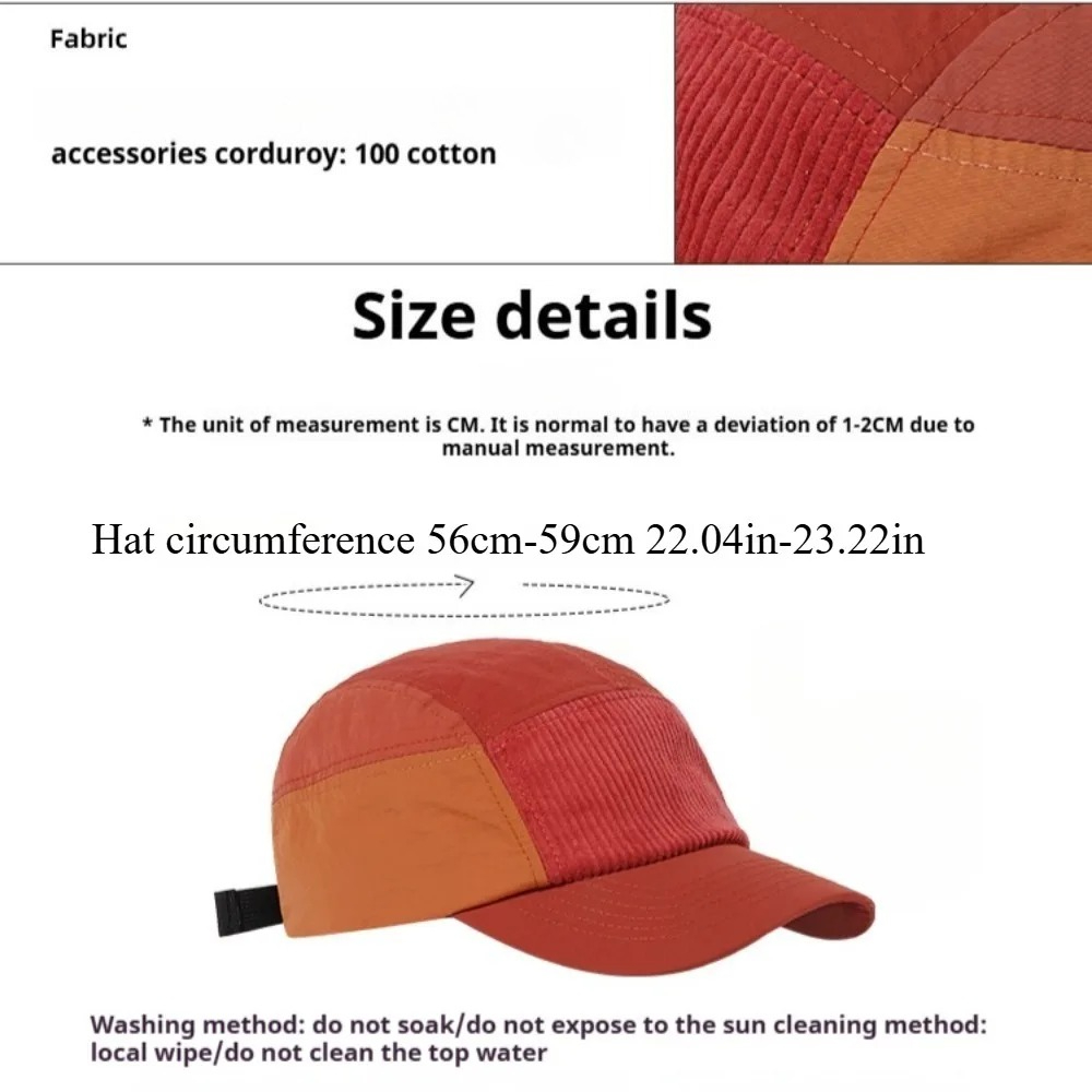 5 Panel Street Style Workwear  - Corduroy Cap 5 Panel บทวิจารณ์และราคา