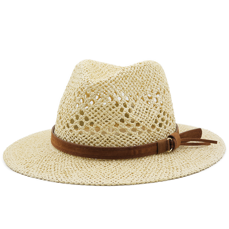 Hollow Men Raffia straw hat St - Cowboy Hat Straw บทวิจารณ์และราคา