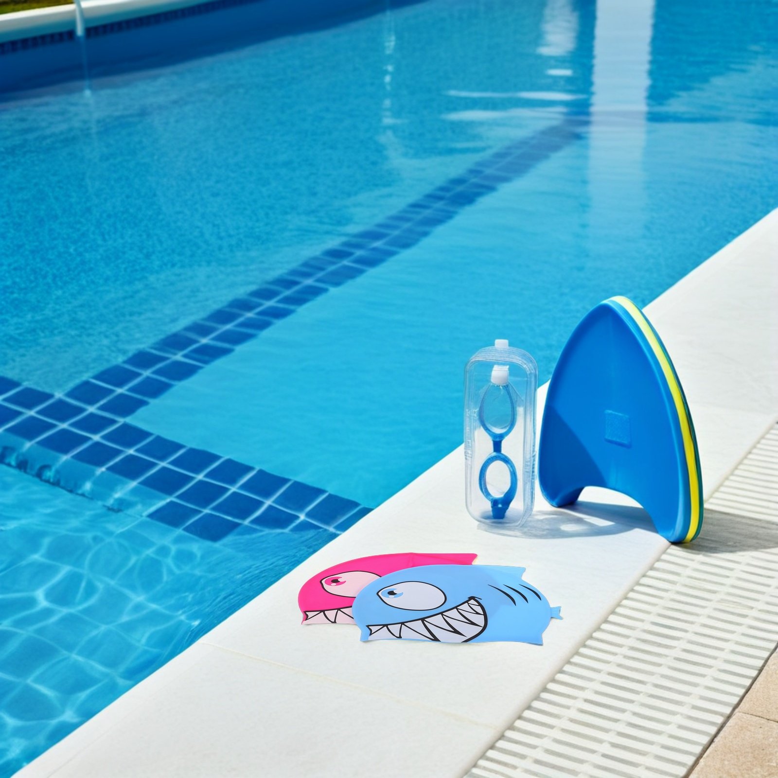2Pcs Kids Fish Pattern Silicon - Swim Hat Silicone บทวิจารณ์และราคา