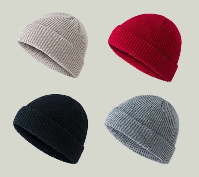 Unisex Winter Ribbed Knitted C - Beanie Cuffed Knit บทวิจารณ์และราคา