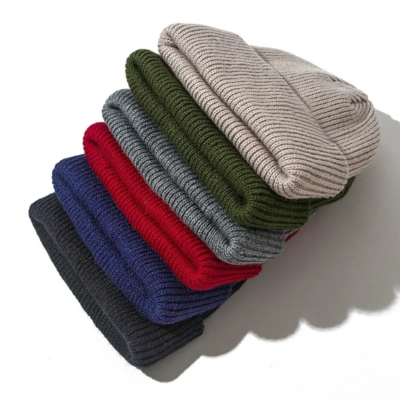Unisex Winter Ribbed Knitted C - Beanie Cuffed Knit บทวิจารณ์และราคา