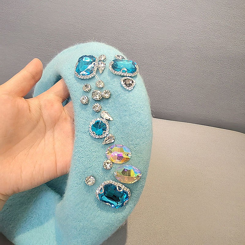 Stunning Rhinestone Wool Beret - Beret French Wool บทวิจารณ์และราคา