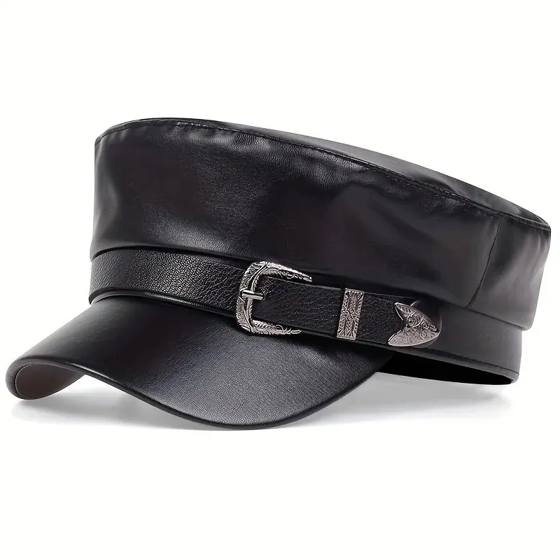Fashion Women Large Belt Buckl - Snapback Hat Flat บทวิจารณ์และราคา