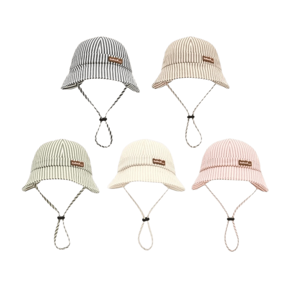 New Striped Baby Bucket Hat Ad - Bucket Hat Cotton บทวิจารณ์และราคา