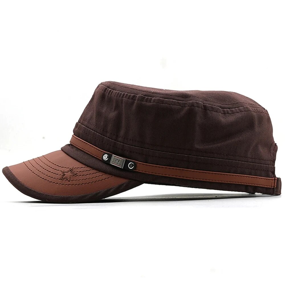 Casual Cadet Hat Man Flat Top  - Dad Hat Cotton บทวิจารณ์และราคา