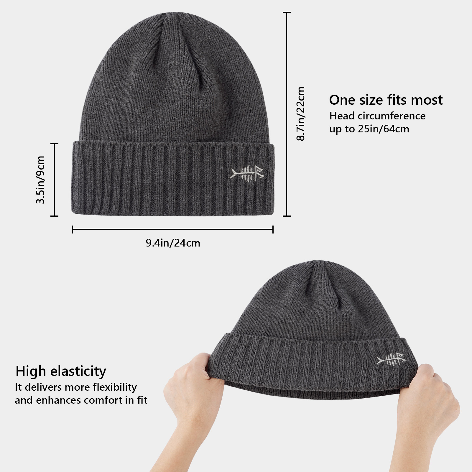 BASSDASH Winter Beanie Hats wi - Beanie Cuffed Knit บทวิจารณ์และราคา