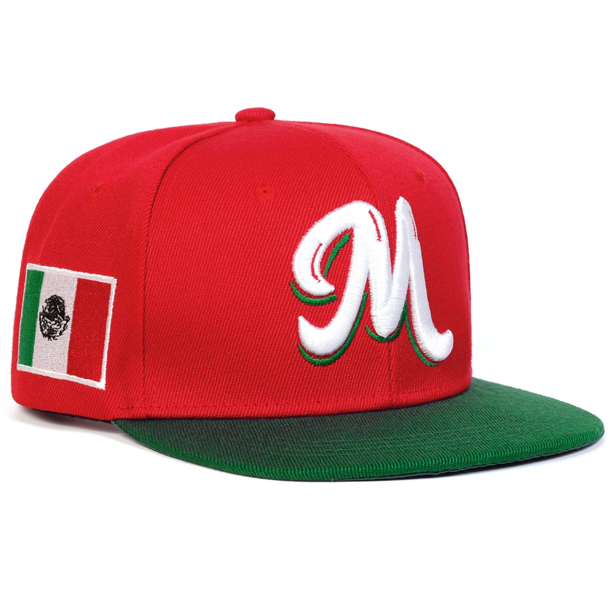M Letter Embroidered Snapback  - Snapback Hat Flat บทวิจารณ์และราคา