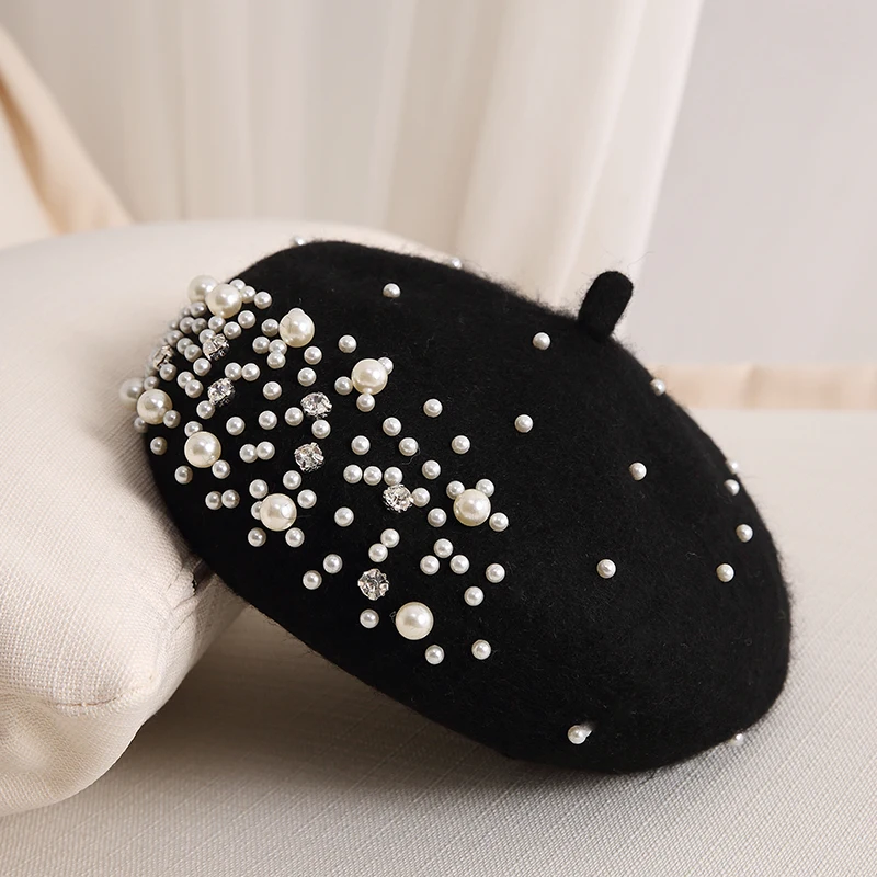 2024 Winter Wool Beret with Rh - Beret French Wool บทวิจารณ์และราคา