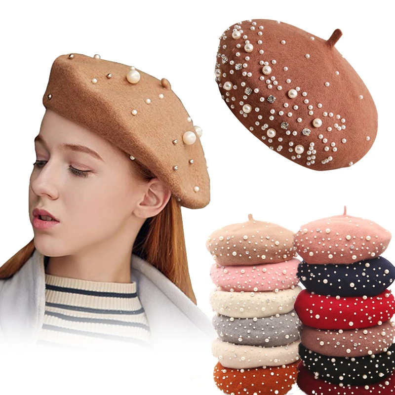 2024 Winter Wool Beret with Rh - Beret French Wool บทวิจารณ์และราคา