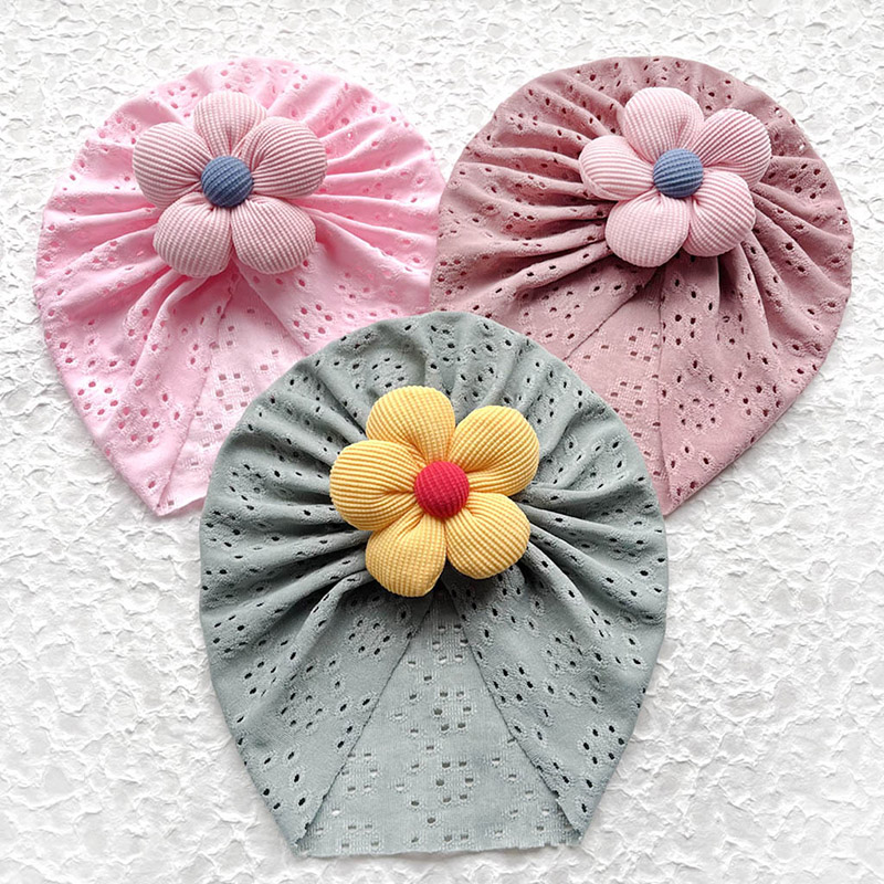 3D Flower Baby Turban Cap Summ - Dad Hat Cotton บทวิจารณ์และราคา