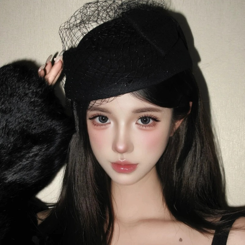Fashion Mesh Flat Top Beret Ha - Beret French Wool บทวิจารณ์และราคา