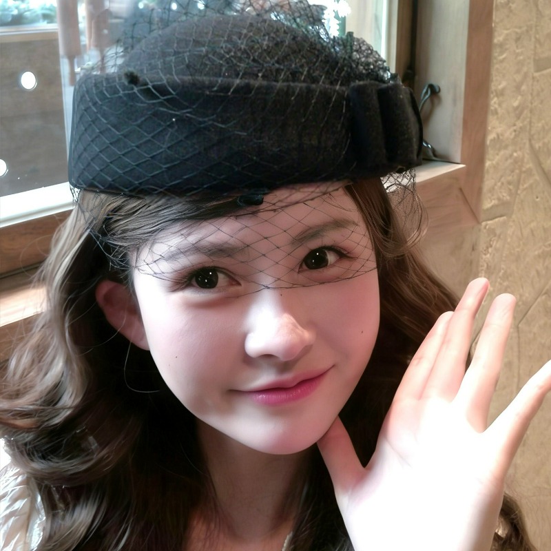 Fashion Mesh Flat Top Beret Ha - Beret French Wool บทวิจารณ์และราคา