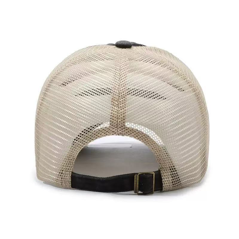 Custom Logo Washed Mesh Cap Br - Visor Sun Hat บทวิจารณ์และราคา