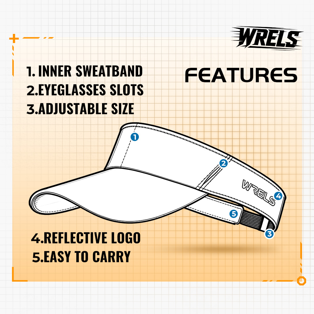 WRELS Sport Sun Visor Hat Empt - Running Cap Lightweight บทวิจารณ์และราคา