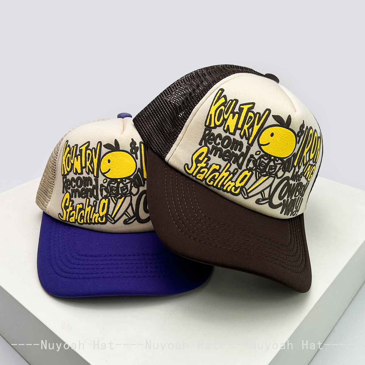 New Unisex Color Block 3D Prin - Trucker Cap Mesh บทวิจารณ์และราคา