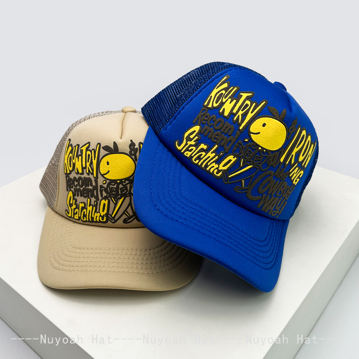New Unisex Color Block 3D Prin - Trucker Cap Mesh บทวิจารณ์และราคา