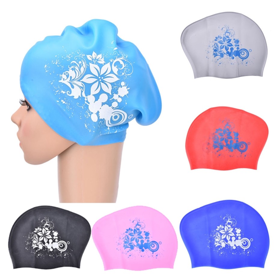 Silicone Swimming Cap for Long - Swim Hat Silicone บทวิจารณ์และราคา