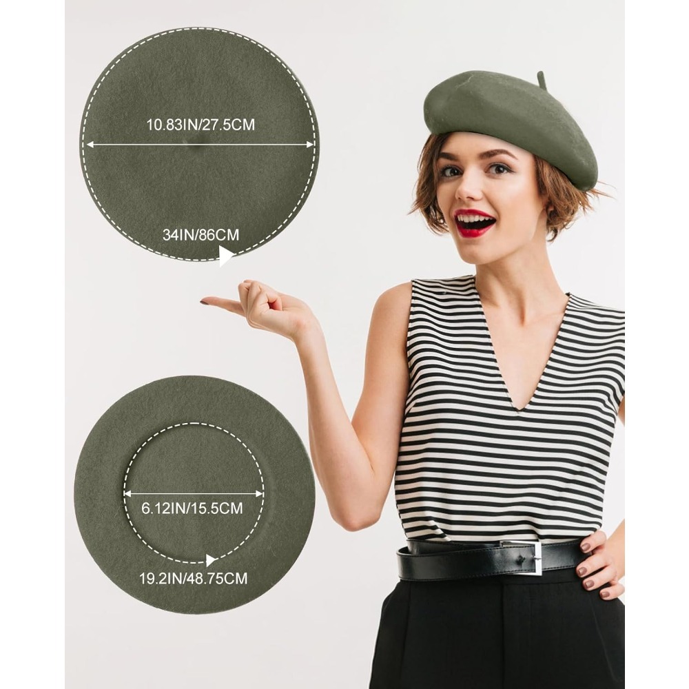 Wool Berets for Women - Classi - Beret French Wool บทวิจารณ์และราคา
