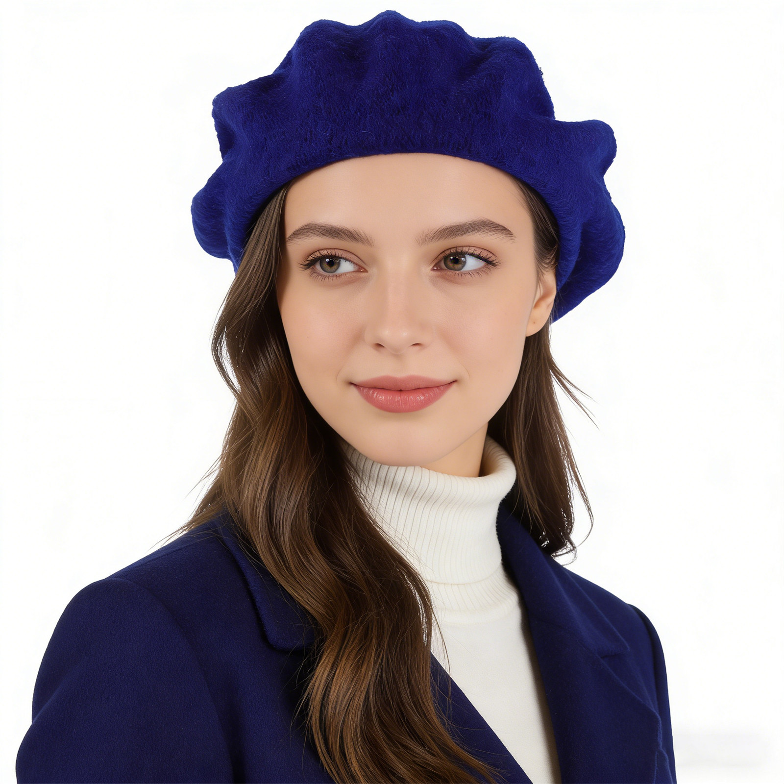 French Beret Hat for Women Nav - Beret French Wool บทวิจารณ์และราคา