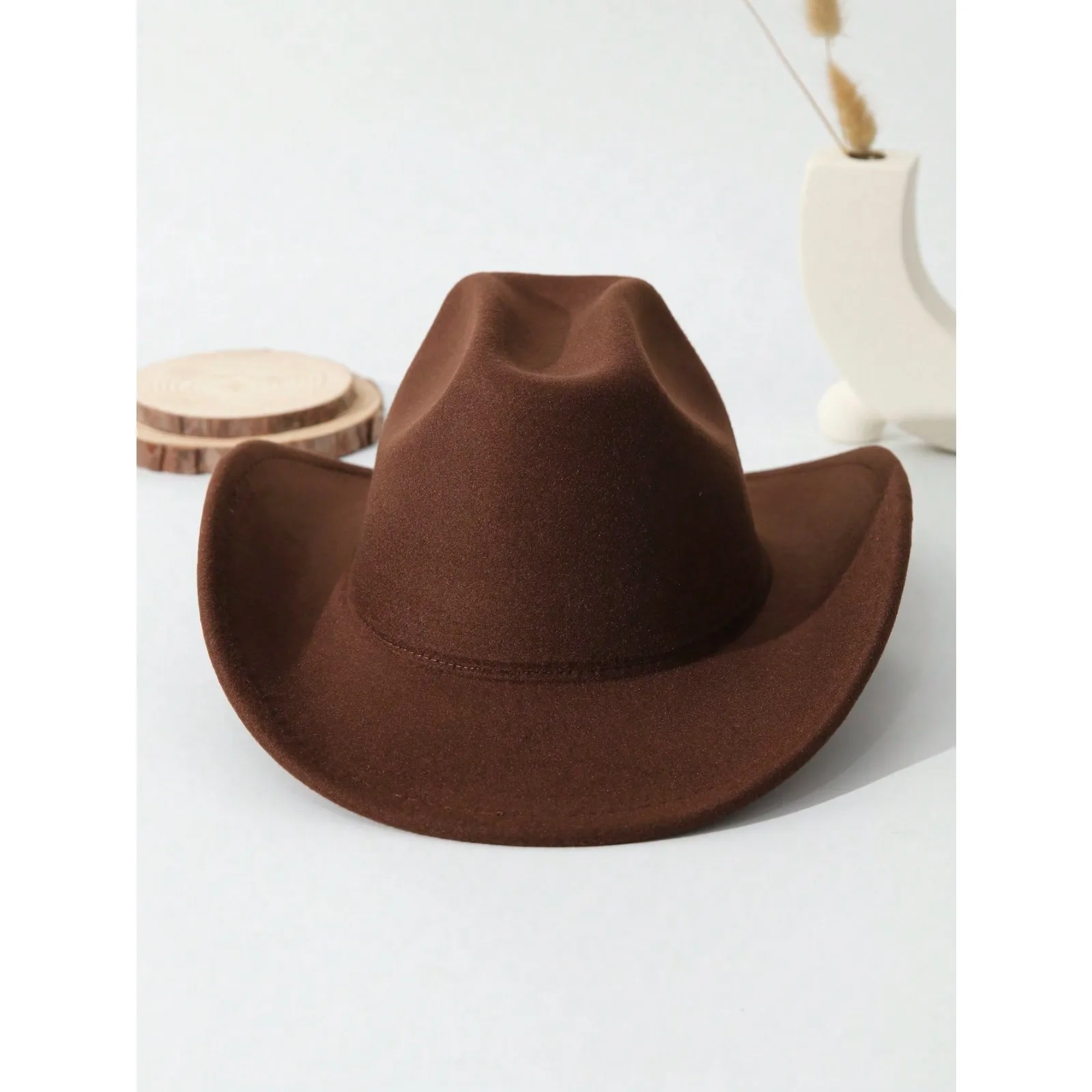 1 Piece Unisex Solid Cowgirl/C - Cowboy Hat Straw บทวิจารณ์และราคา