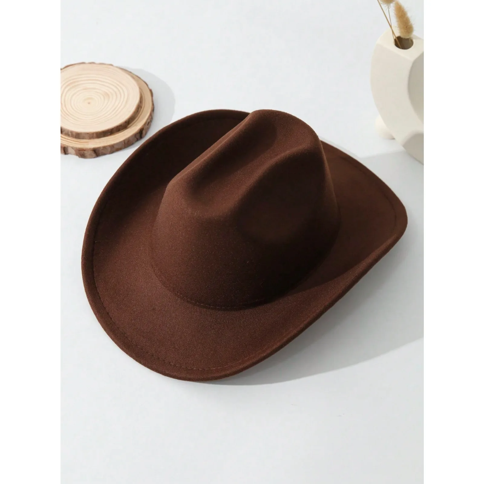 1 Piece Unisex Solid Cowgirl/C - Cowboy Hat Straw บทวิจารณ์และราคา