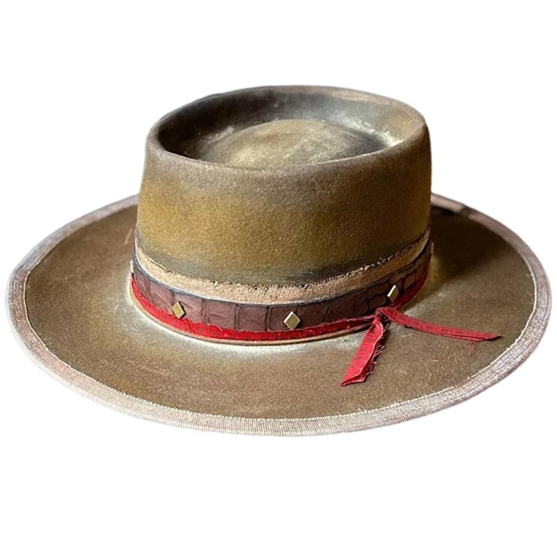 Brown Fashion Western Hats Tra - Fedora Hat Wool บทวิจารณ์และราคา