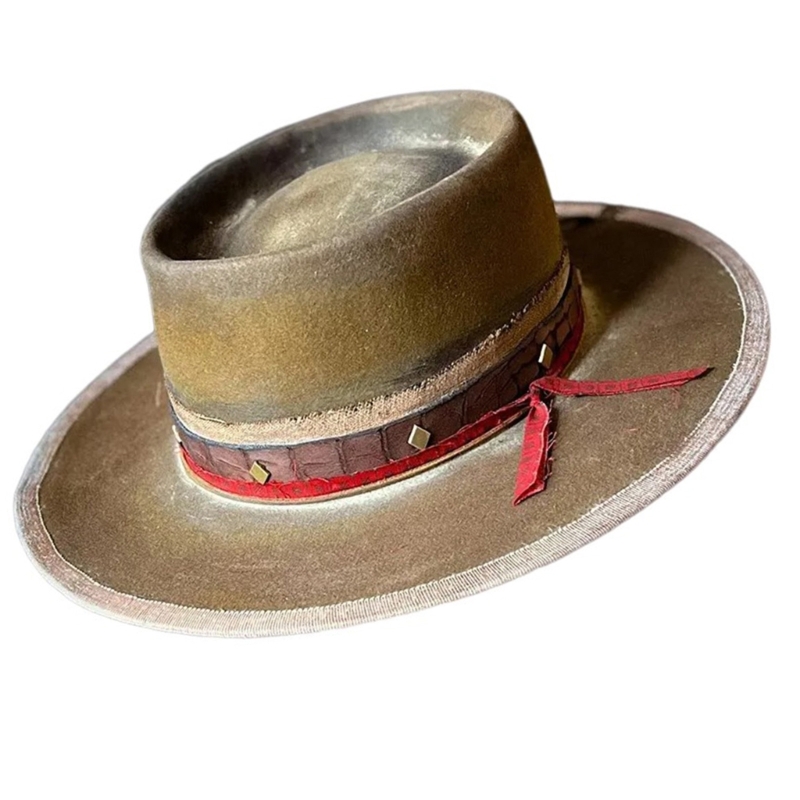 Brown Fashion Western Hats Tra - Fedora Hat Wool บทวิจารณ์และราคา