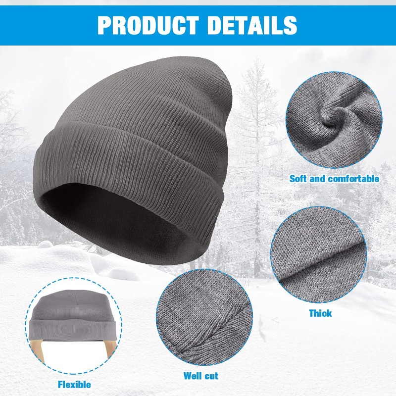 1pc Winter Warm Thick Beanie H - Skull Cap Helmet Liner บทวิจารณ์และราคา
