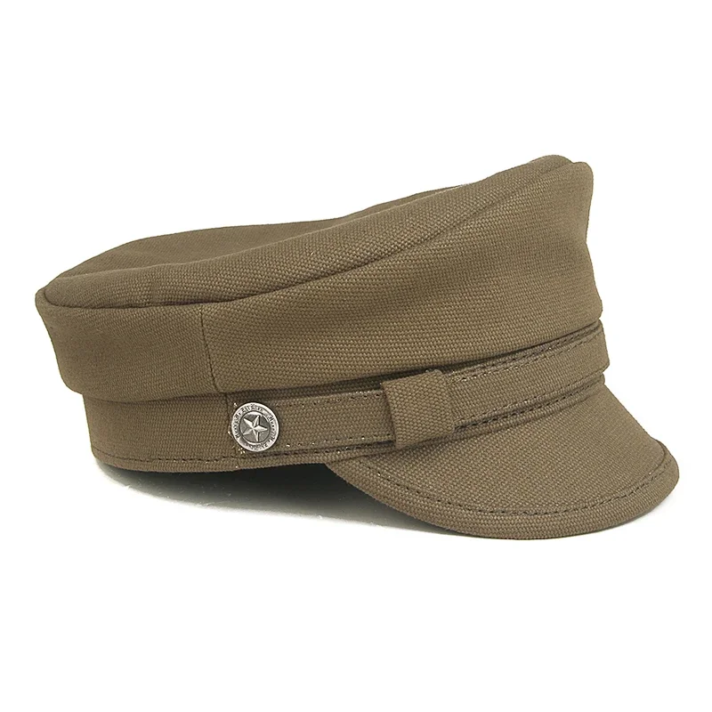 Women Navy Sailor Cap Fashion  - Snapback Hat Flat บทวิจารณ์และราคา
