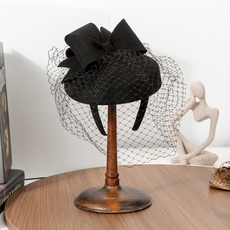French Black Beret Fascinator  - Beret French Wool บทวิจารณ์และราคา