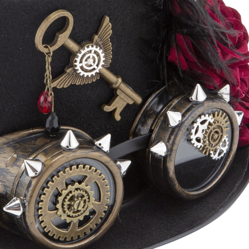 Y166 Vintage Steampunk Hat Top - Fedora Hat Wool บทวิจารณ์และราคา
