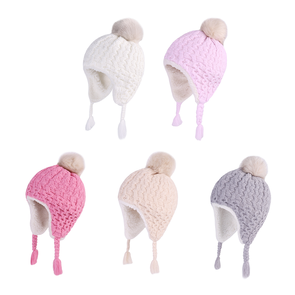 Baby Winter Knit Earflap Hats  - Trapper Hat Ear Flap บทวิจารณ์และราคา
