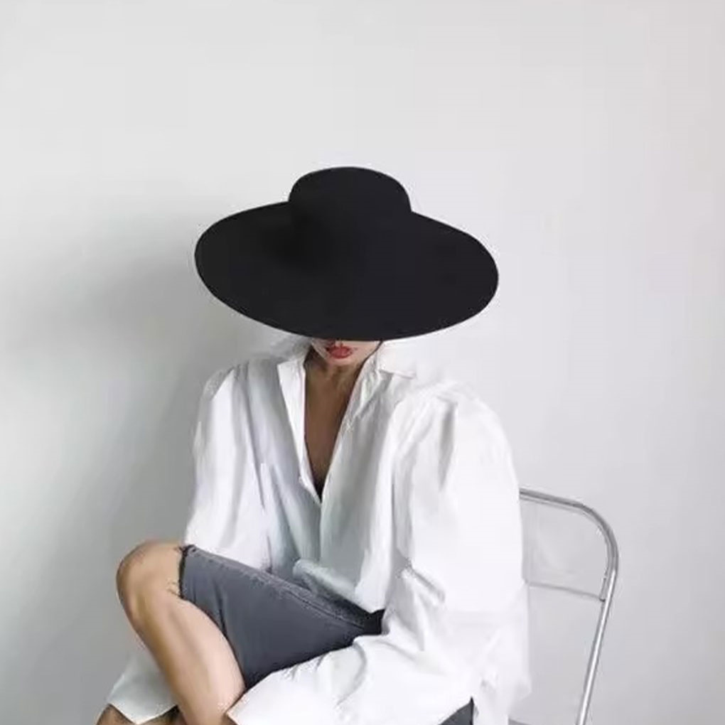 French Ladies Fedoras Top Bow  - Fedora Hat Wool บทวิจารณ์และราคา