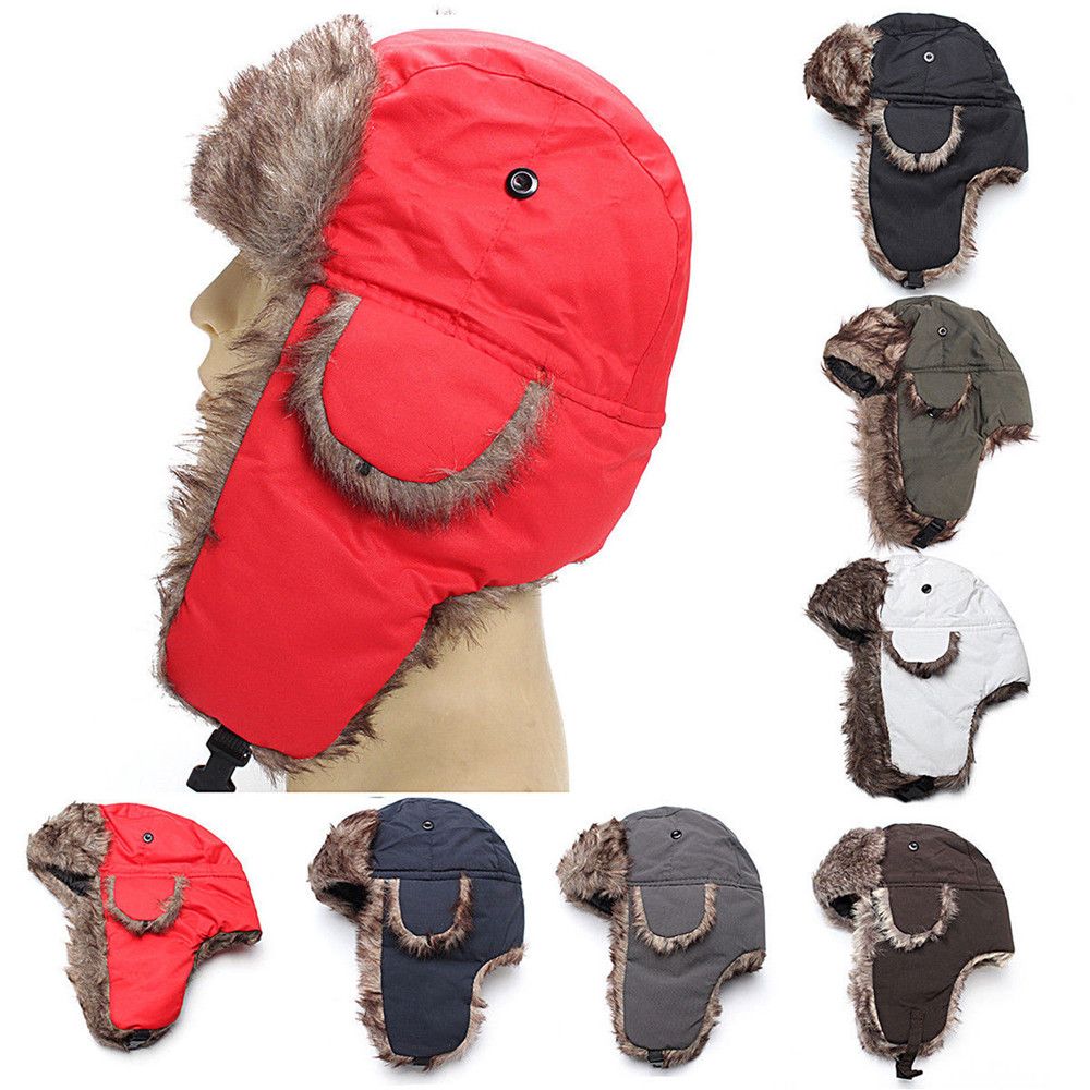 Warm Winter Fur Earflap Ski Ha - Winter Trapper Hat บทวิจารณ์และราคา