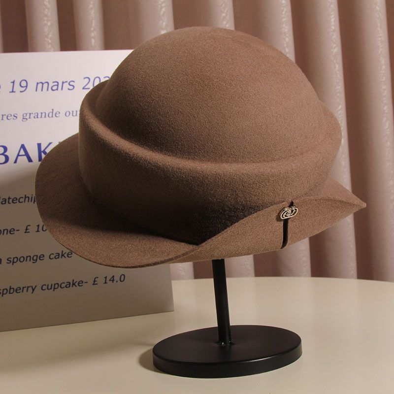 Wool Felt Sun Hats Round Top K - Fedora Hat Wool บทวิจารณ์และราคา