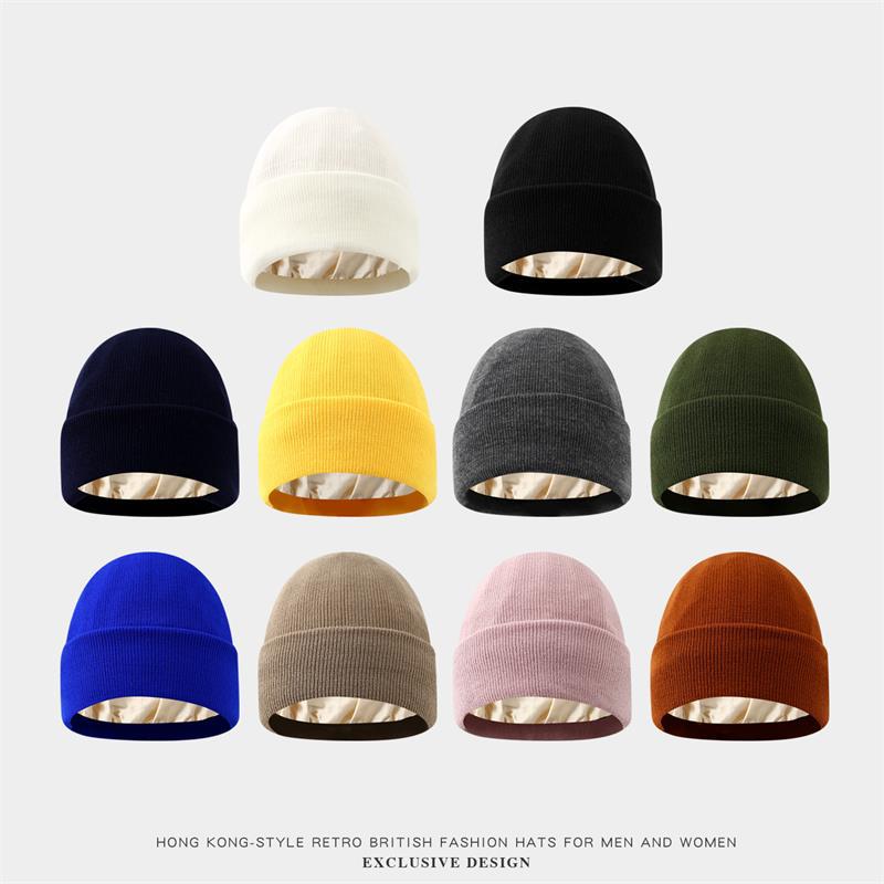 Unisex Satin Lined Anti Static - Beanie Cuffed Knit บทวิจารณ์และราคา