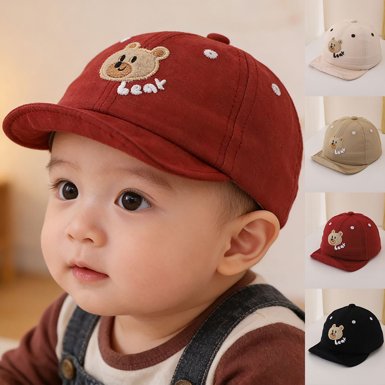 Cute Baby Peaked Hat Soft Brim - Visor Sun Hat บทวิจารณ์และราคา