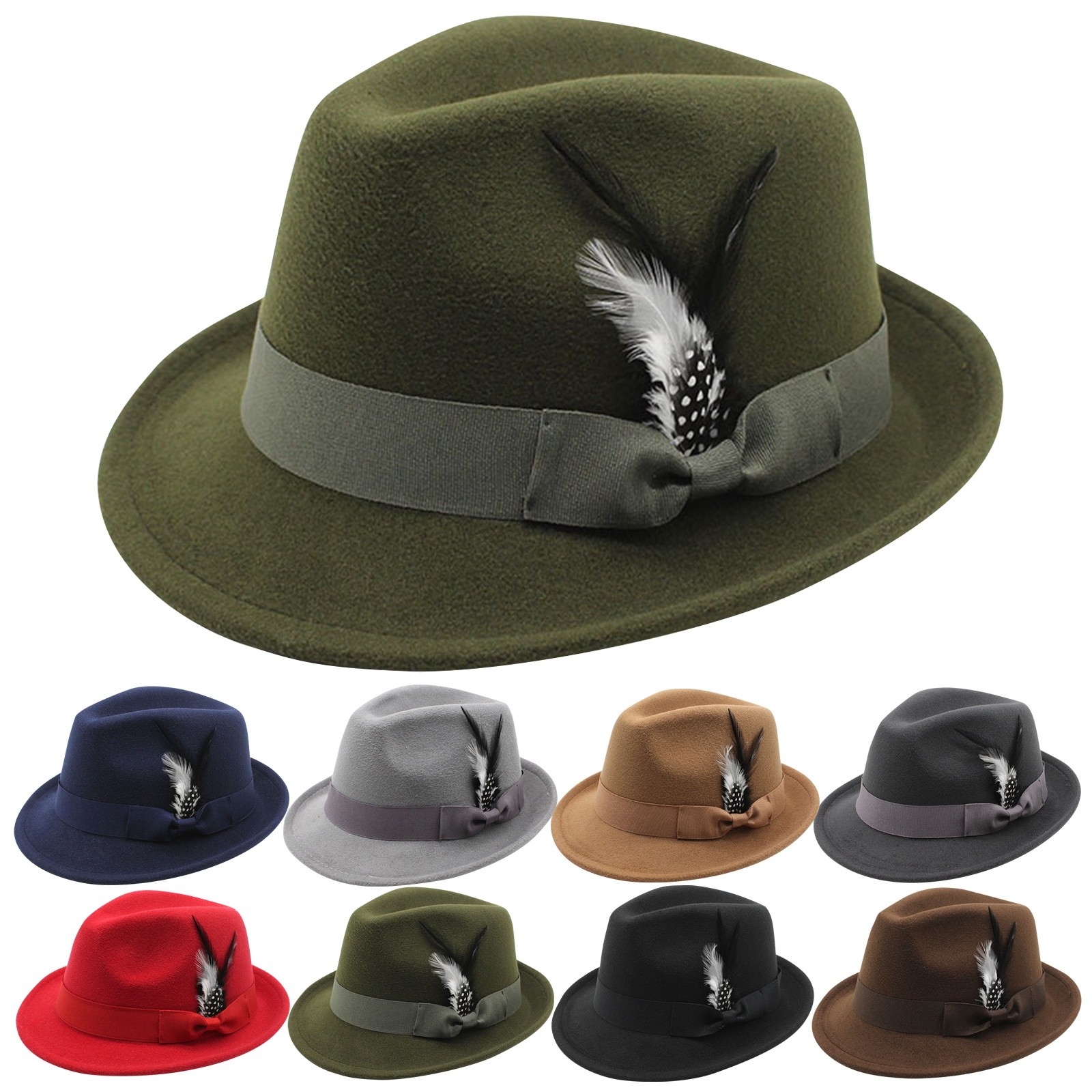 Vintage Fedora Hat Women Men T - Fedora Hat Wool บทวิจารณ์และราคา