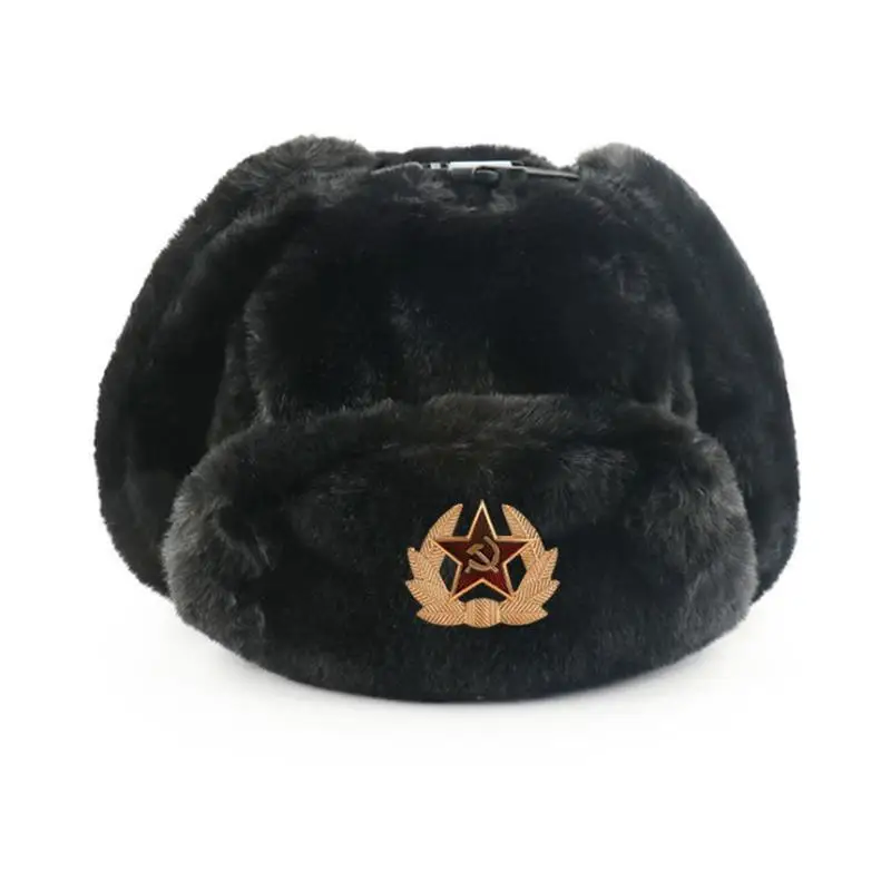 Soviet Badge Ushanka Men&Women - Winter Trapper Hat บทวิจารณ์และราคา