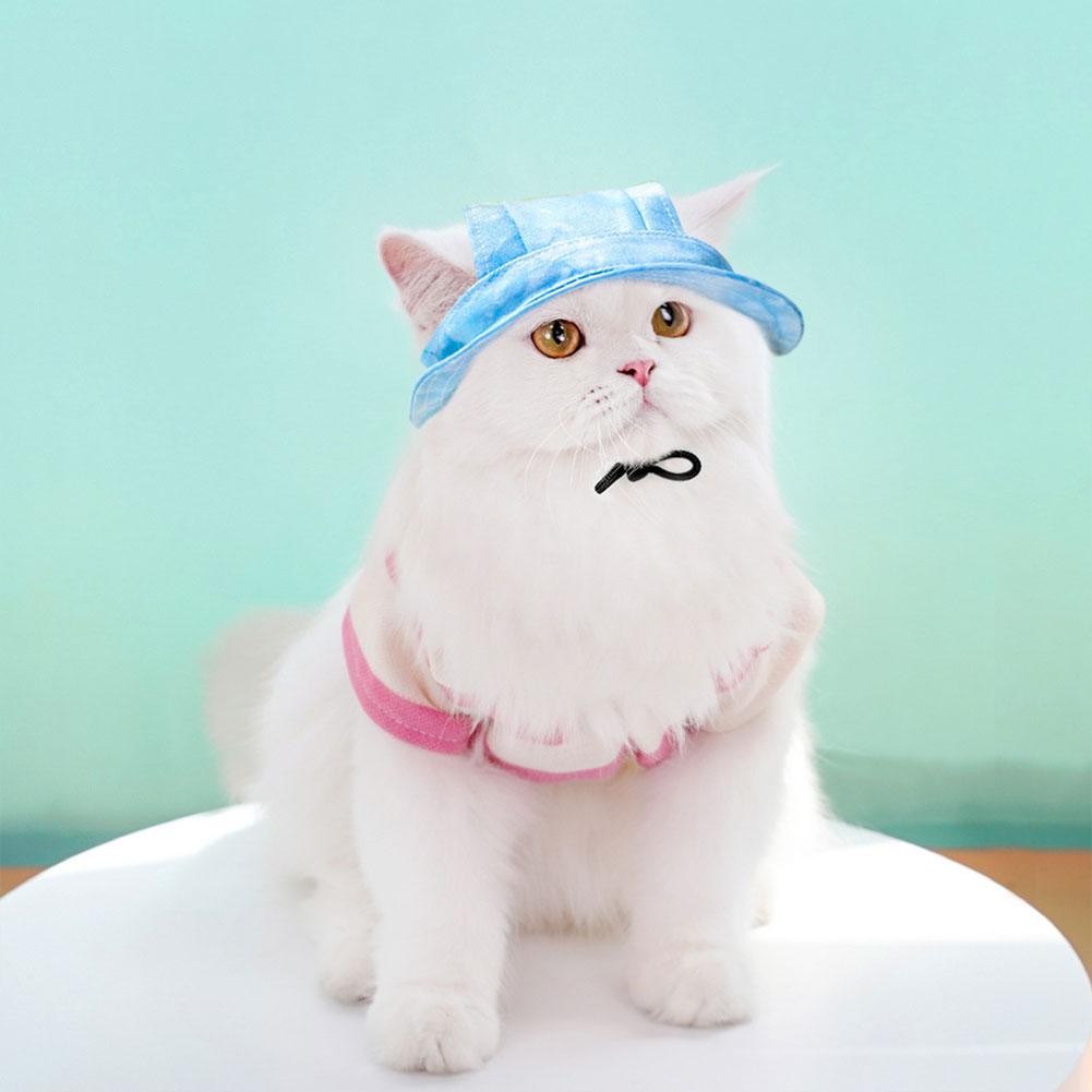 Cute Pet Sun Hat Cat Sun Hats  - Bucket Hat Cotton บทวิจารณ์และราคา